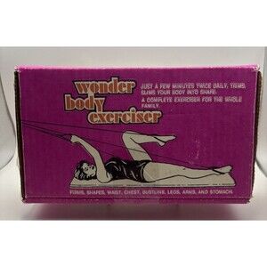 Vintage Wonder Body Exerciser Retro Home Fitness Resistance Band w/ Box